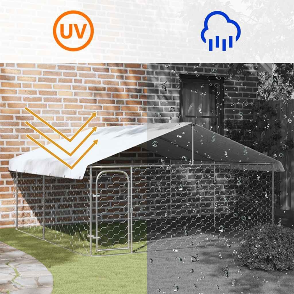 vidaXL Hondenkennel met dak - 300x300x150 cm | 37% Korting!