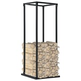 vidaXL Haardhoutrek met Basis (37x37x113 cm) - Zwart | 64% Korting!