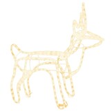 vidaXL Kerstfiguur Rendier Warmwit - 41% Korting!