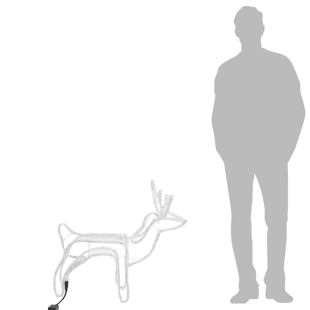 vidaXL Kerstfiguur Rendier Warmwit - 41% Korting!