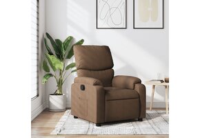 vidaXL Fauteuil Verstelbaar Stof Bruin - 47% Korting!