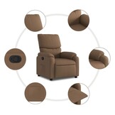 vidaXL Fauteuil Verstelbaar Stof Bruin - 47% Korting!