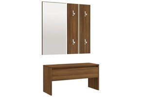 VidaXL Garderobe Set - Eikenhout & Bruin - 64% Korting!