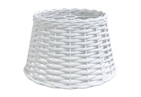vidaXL Wicker Plafondlampenkap Ø38x23 cm Wit - 68% Korting!