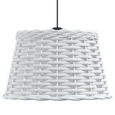 vidaXL Wicker Plafondlampenkap Ø38x23 cm Wit - 68% Korting!
