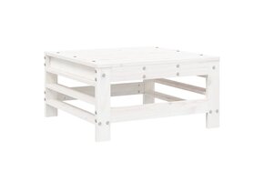 vidaXL Tuinvoetenbank Grenenhout Wit (42% Korting)