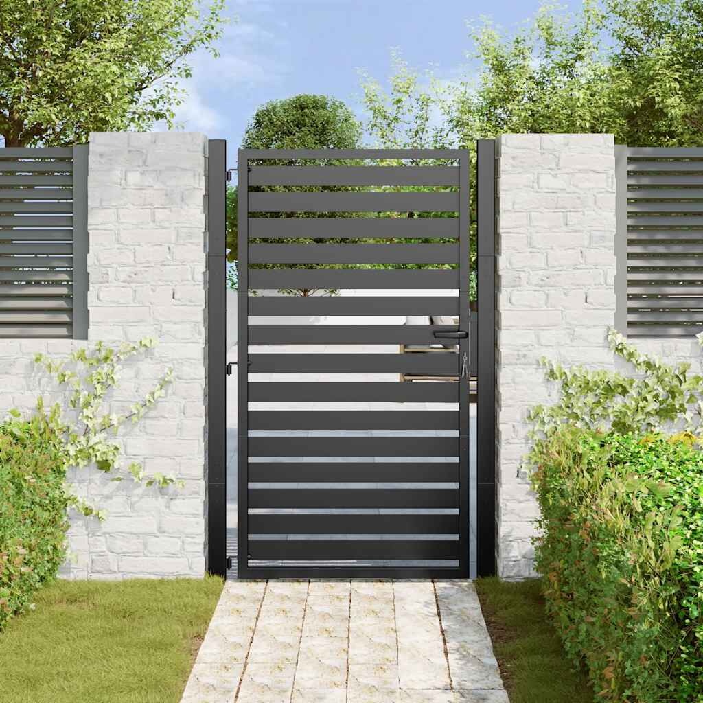 vidaXL Tuinpoort Aluminium Zwart 100x150cm - 68% Korting!