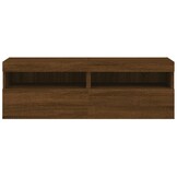 Zestaw mebli TV wiszący 8 elementów LED dąb brązowy