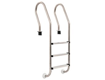 Drabinka basenowa stal nierdzewna 120 cm 3 stopnie