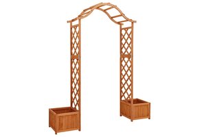 Pergola ogrodowa sosnowa z donicami łukowa 240x100x220 cm