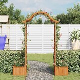 Pergola ogrodowa sosnowa z donicami łukowa 240x100x220 cm