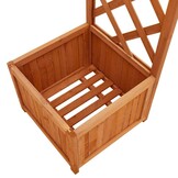 Pergola ogrodowa sosnowa z donicami łukowa 240x100x220 cm