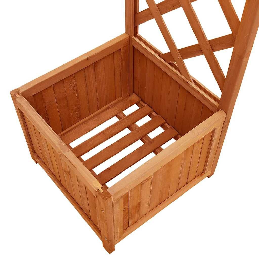 Pergola ogrodowa sosnowa z donicami łukowa 240x100x220 cm