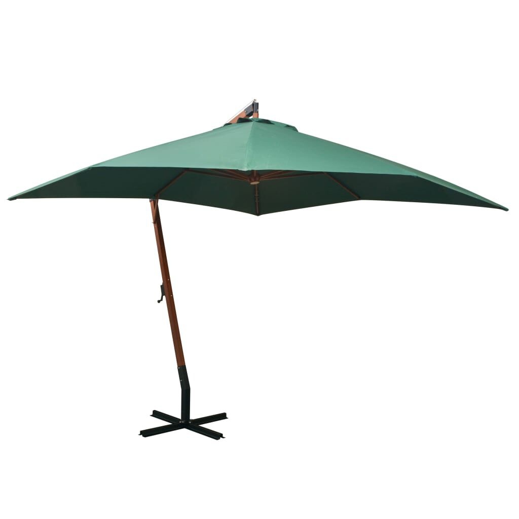 vidaXL Zweefparasol 300x300cm Groen - 60% Korting!