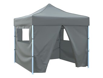 Namiot pop-up z 4 ściankami 3x3 m antracytowy 1 szt.