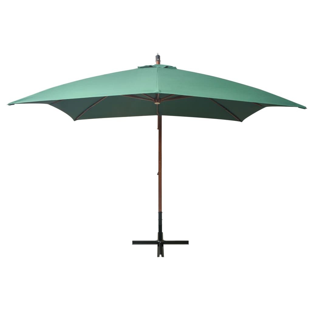 vidaXL Zweefparasol 300x300cm Groen - 60% Korting!