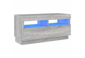 vidaXL TV-meubel Grijs Sonoma Eiken met LED - 55% Korting!