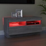 vidaXL TV-meubel Grijs Sonoma Eiken met LED - 55% Korting!