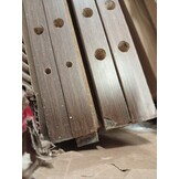 Szafka łazienkowa drewniana brązowa dębowa 32x34x188,5 cm