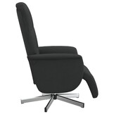 vidaXL Fauteuil met Voetensteun - Verstelbaar, Stof Zwart - 35% Korting!