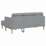 Sofa narożna 173 x 131 x 67 cm szara z tkaniny