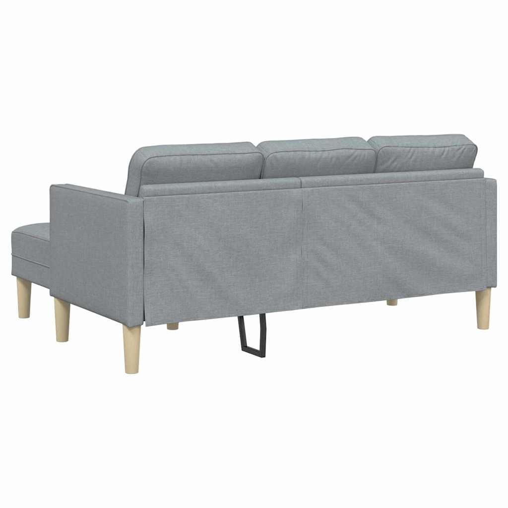 Sofa narożna 173 x 131 x 67 cm szara z tkaniny