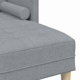 Sofa narożna 173 x 131 x 67 cm szara z tkaniny