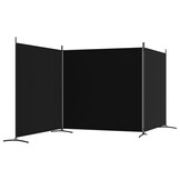 VidaXL Kamerscherm 3 panelen 525x180cm - Zwart - 35% Korting