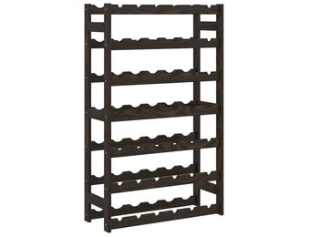vidaXL Wijnrek 42 flessen - Massief Grenenhout Zwart - 47% Korting!
