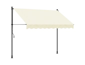 vidaXL Luifel Uittrekbaar 250x150 cm Crème - 47% Korting!