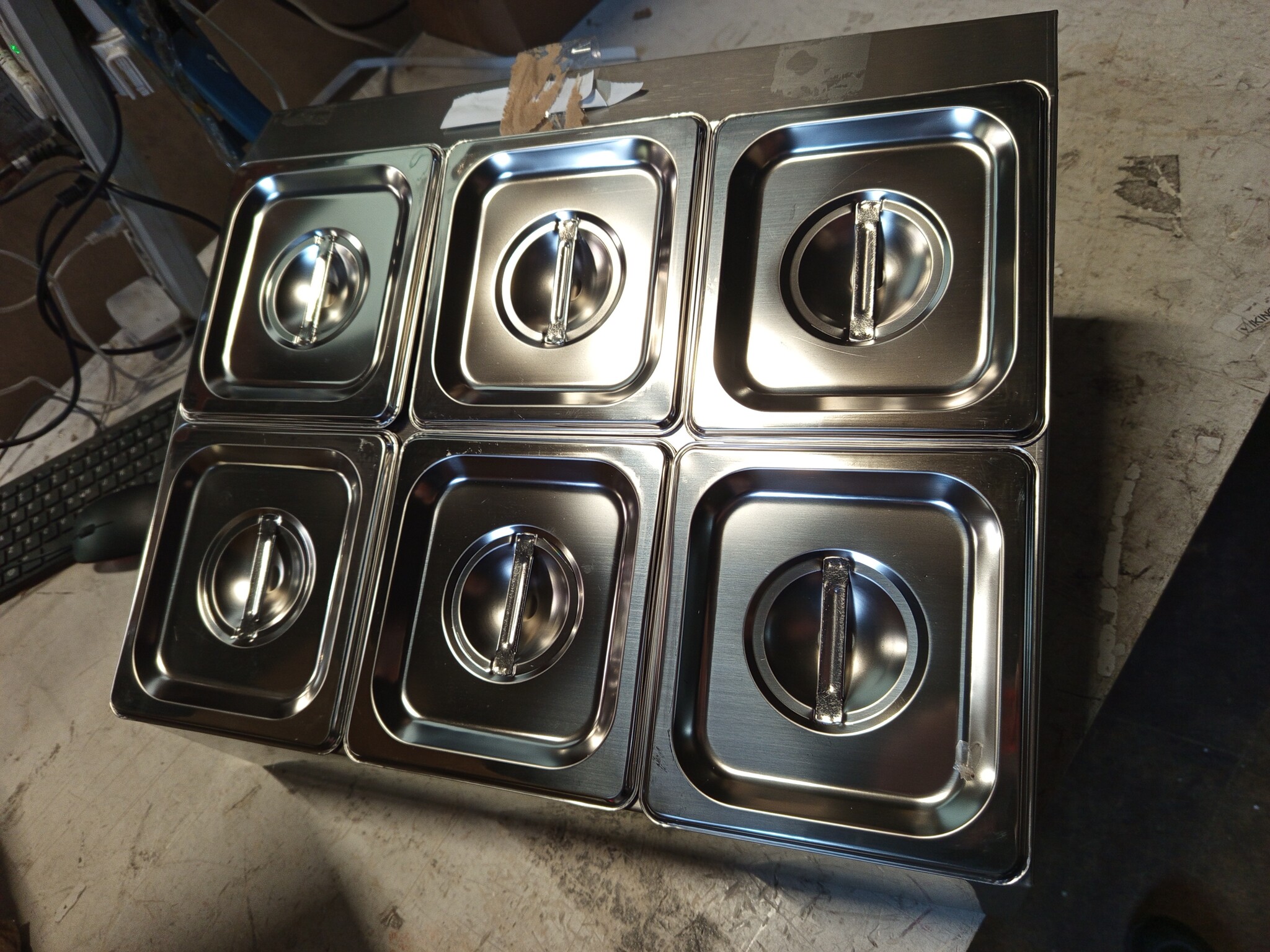 vidaXL Gastronormbakkenhouder met 6 GN 1/6 bakken - 60% Korting!