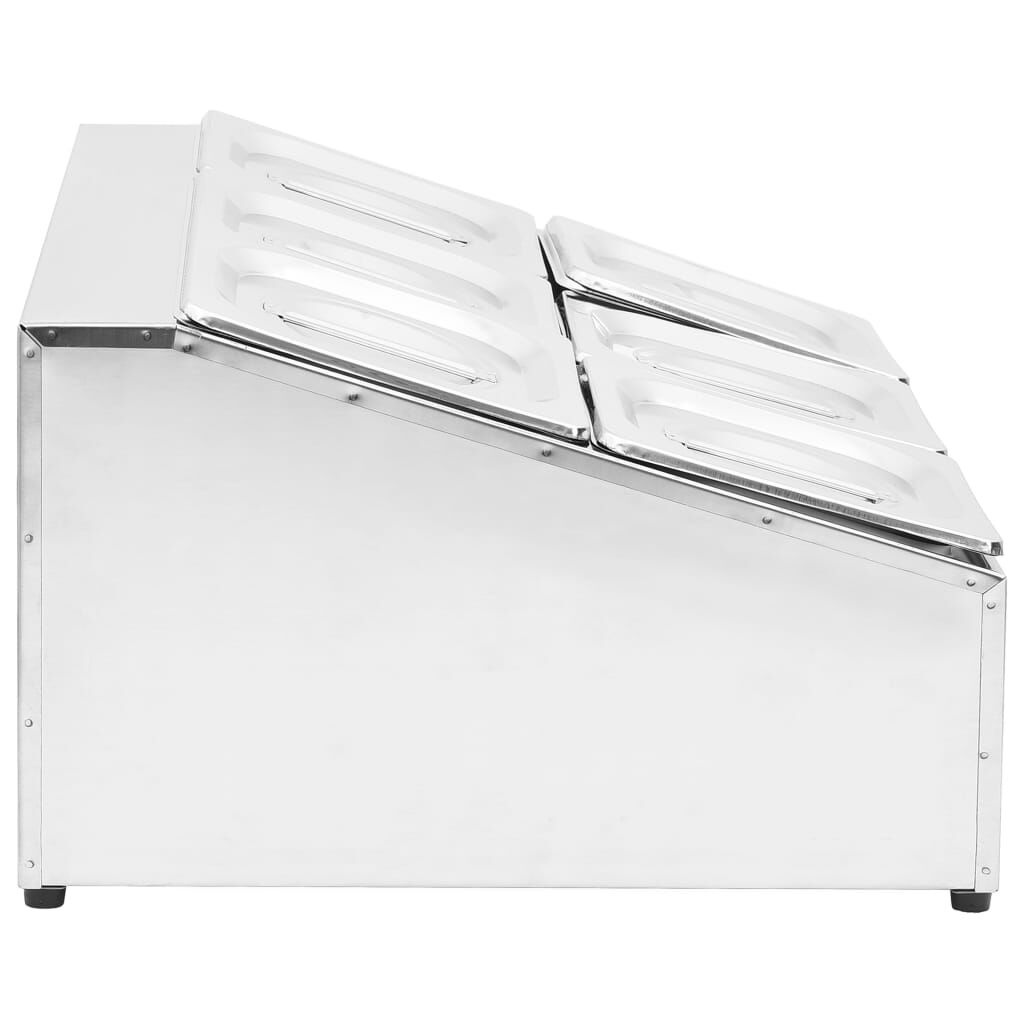 vidaXL Gastronormbakkenhouder met 6 GN 1/6 bakken - 60% Korting!