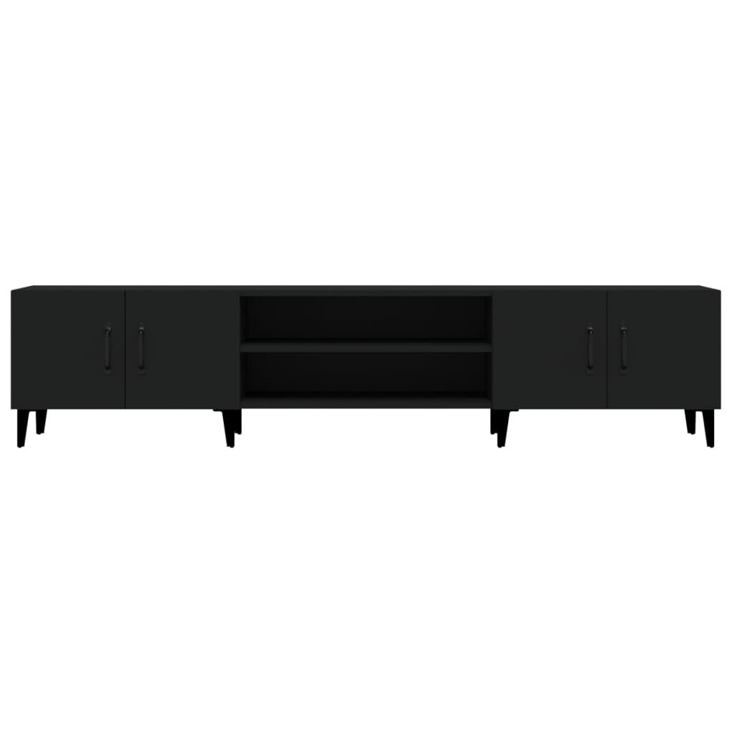 vidaXL TV-meubel 180cm Zwart (Bewerkt Hout) - 64% Korting!