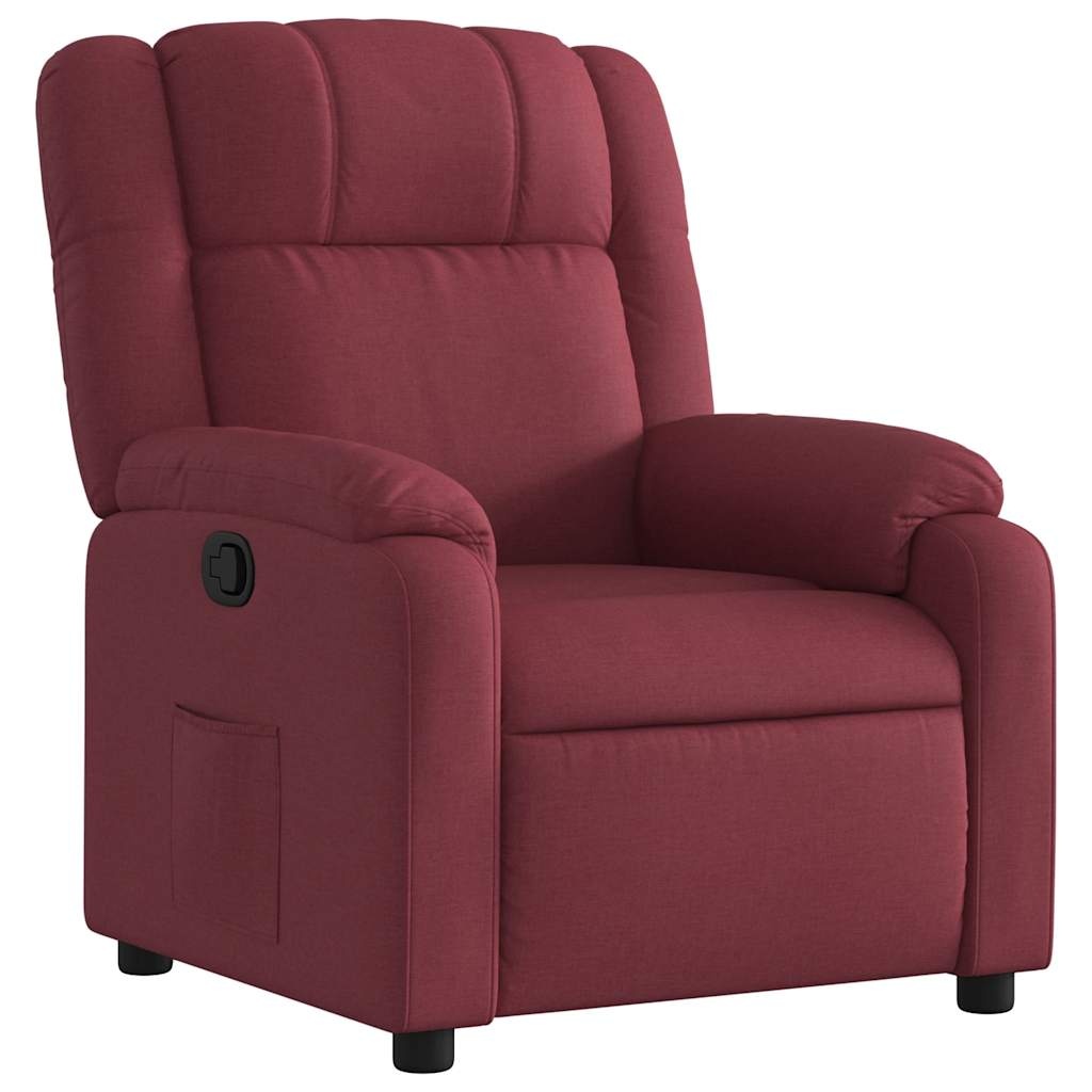 vidaXL Fauteuil stof wijnrood, 42% korting - Comfortabel & Verstelbaar