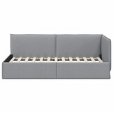 vidaXL Hoekbedframe Lichtgrijs 90x190cm - 60% Korting!
