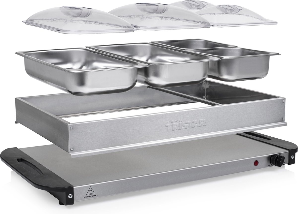 Tristar BP-6285 Buffetwarmer 300W - 20% Korting - RVS Chafing Dish