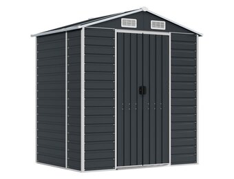 VidaXL Tuinschuur 191x130x198 cm Staal Antraciet - 50% Korting