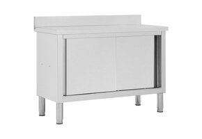 Stół warsztatowy ze stali nierdzewnej 120x50x(95-97) cm