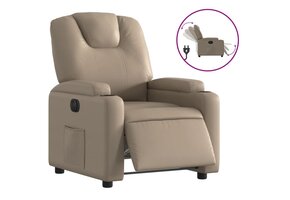 vidaXL Elektrische Fauteuil Cappuccino - 30% Korting