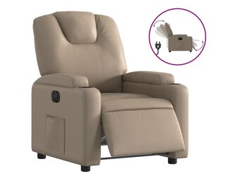 vidaXL Elektrische Fauteuil Cappuccino - 30% Korting