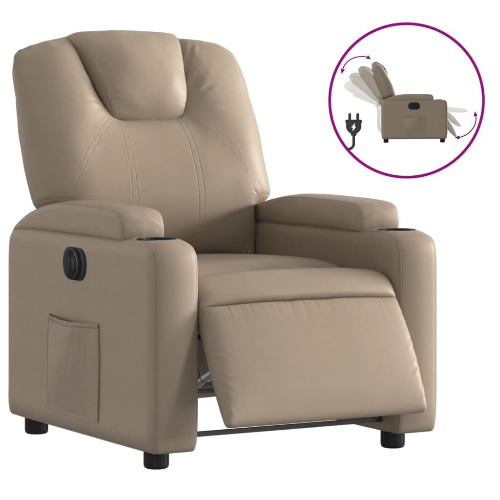 vidaXL Elektrische Fauteuil Cappuccino - 30% Korting