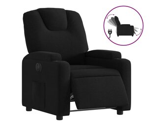 vidaXL Fauteuil elektrisch verstelbaar - Stof Zwart | 35% Korting