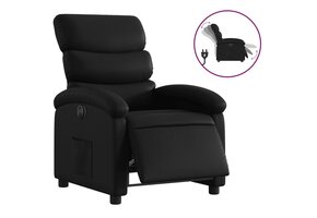 vidaXL Fauteuil Elektrisch Verstelbaar Kunstleer Zwart - 35% Korting