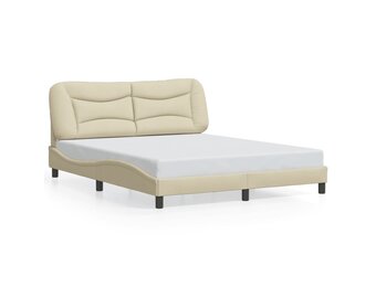 vidaXL Bedframe Crème 160x200 cm - NU 35% KORTING!
