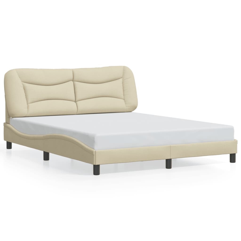 vidaXL Bedframe Crème 160x200 cm - NU 35% KORTING!