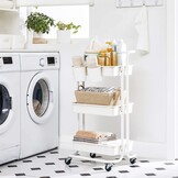 SONGMICS 3-Tier Serveertrolley - Keukentrolley met Handvat - 42% Korting