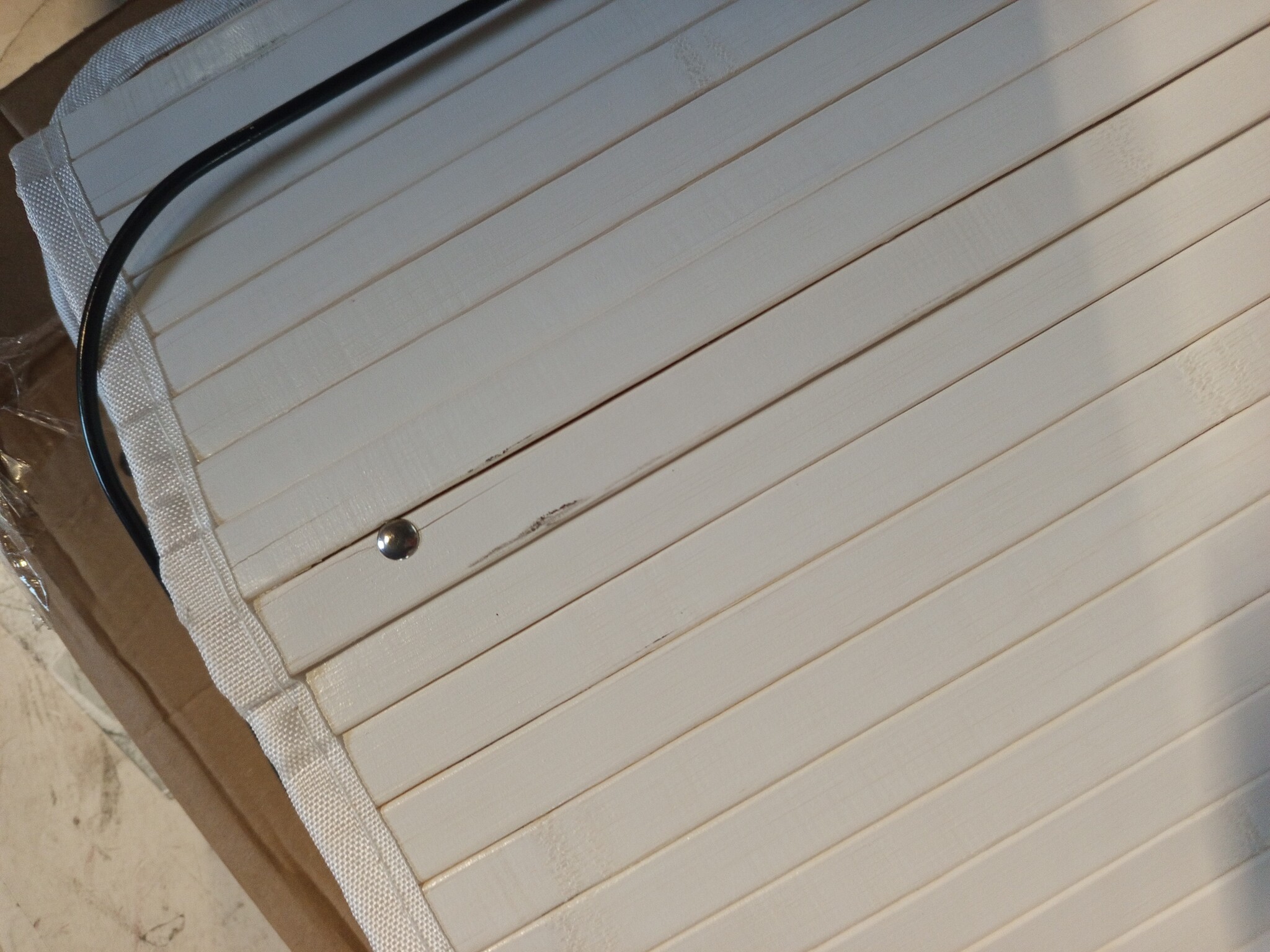 Wasmand Bamboe Wit 70x40x61cm met Deksel & Waszak - 60% Korting!