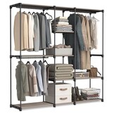 Kledingkast Ink Black 182cm - Nu 60% Korting!