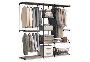 Kledingkast Ink Black 182cm - Nu 60% Korting!