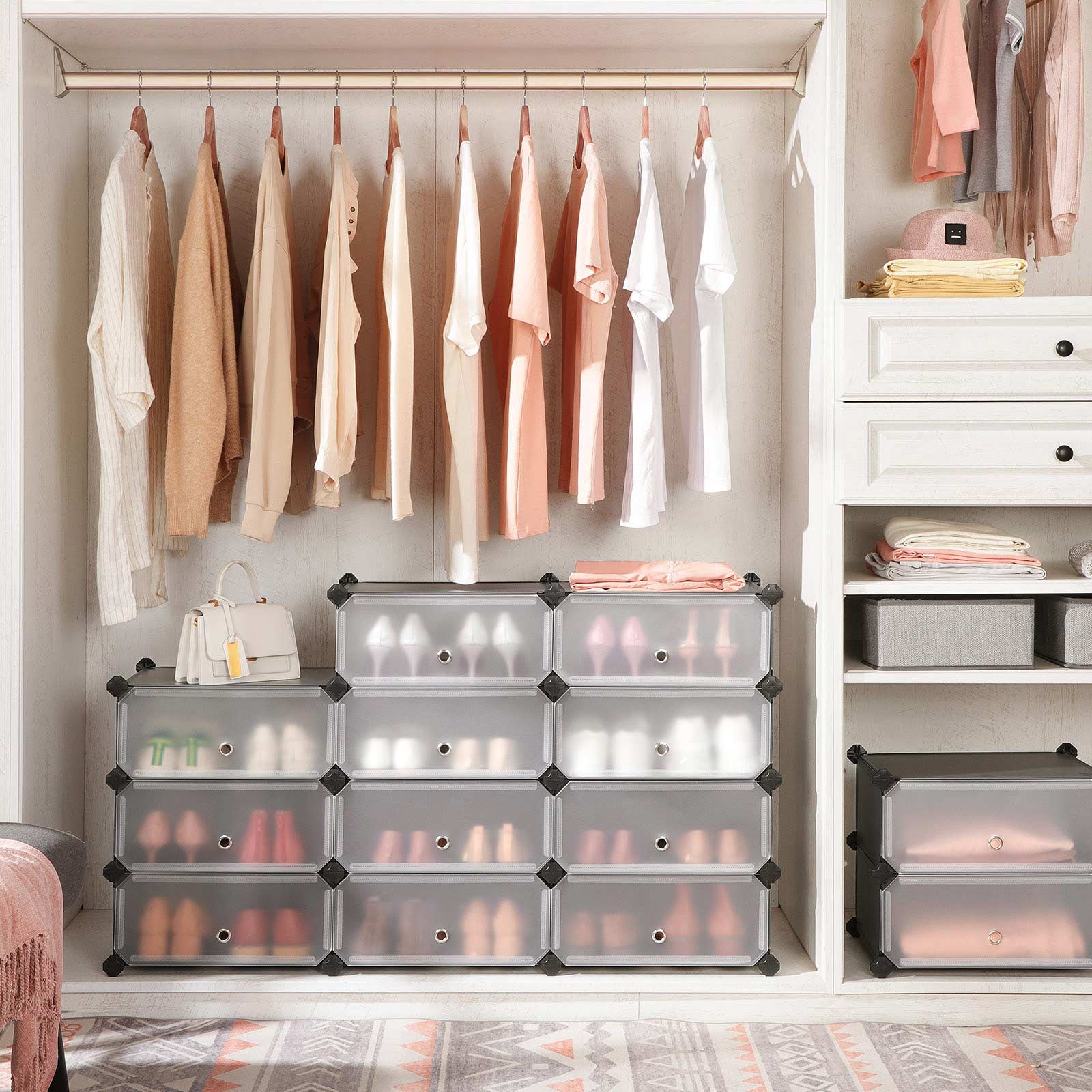 SONGMICS Schoenenrek 10 Vakken - Modulair & Stapelbaar - 41% Korting